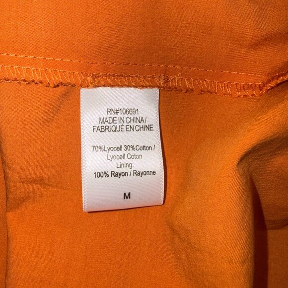 YFB Womens Orange Tiered Maxi Dress Adjustable Straps Size Medium Made In China - Picture 4 of 4